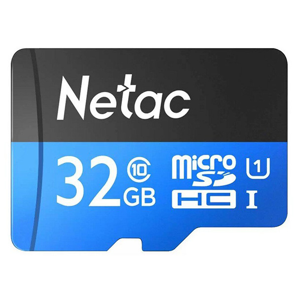 

Карта памяти Netac, Черный, microSDXC Class 10 UHS I U1 32 Gb SD adapter