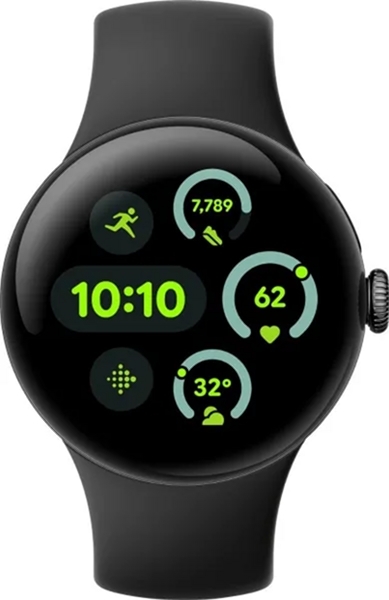 Google Pixel Watch 3 41mm Wi Fi Matte Black Obsidian Band