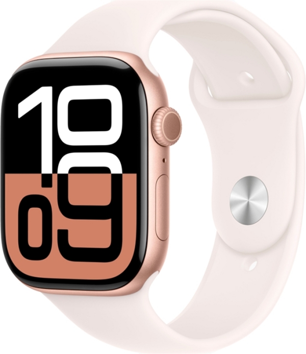 

Умные часы Apple, Розовый;rose gold, Watch Series 10 42mm GPS Rose Gold Aluminium Case Sport Band Light Blush S/M