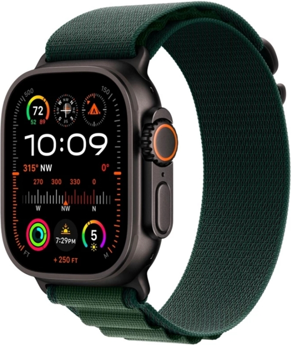 

Умные часы Apple, Черный, Watch Ultra 2 2024 49mm Black Dark Green Alpine Loop L