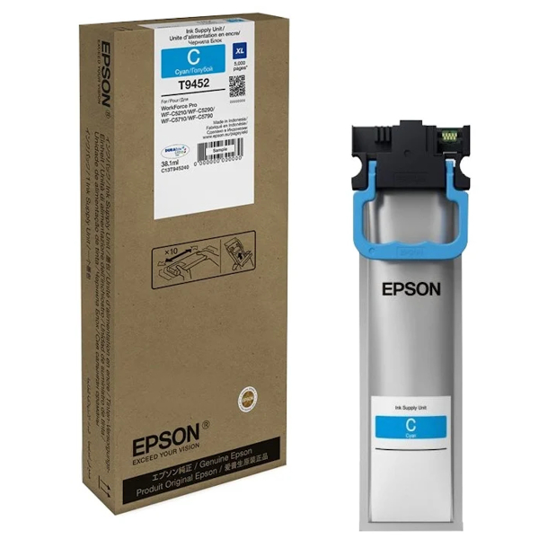 

Картридж Epson, Черный, струйный C13T945240 голубой (5000стр.) для WF-C5290DW WF-C5790DWF