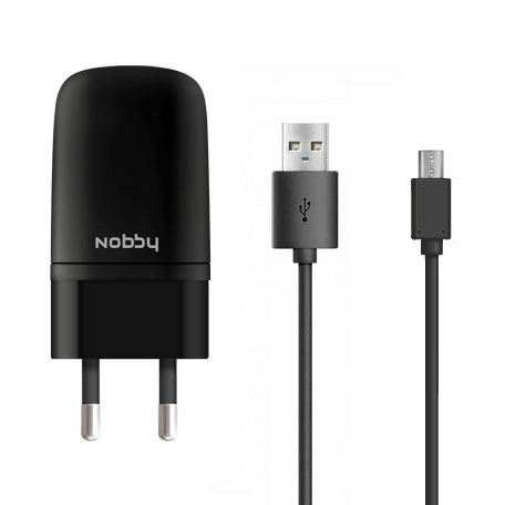 Сетевое зарядное устройство Nobby Energy SC-001 microUSB 1A Black