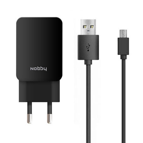 Сетевое зарядное устройство Nobby Energy SC-002 microUSB 2.1A Black