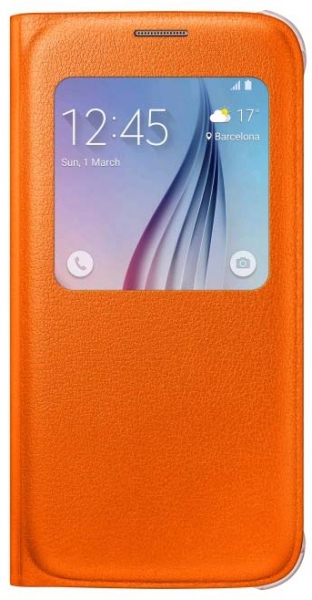 Чехол книжка для Samsung Galaxy S6 SM-G920F S-View EF-CG920POEGRU Orange