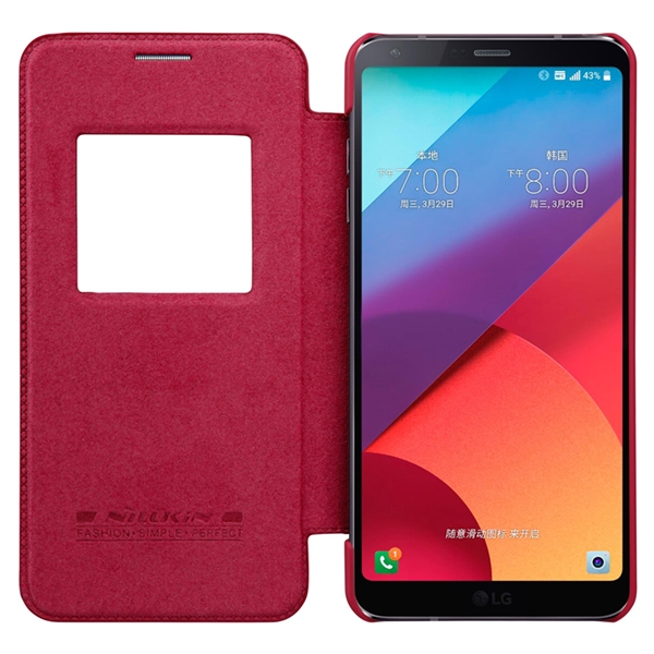 Чехол книжка для LG G6 Nillkin Qin leather case Красный