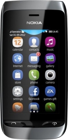 Nokia Asha 308 Black Charm