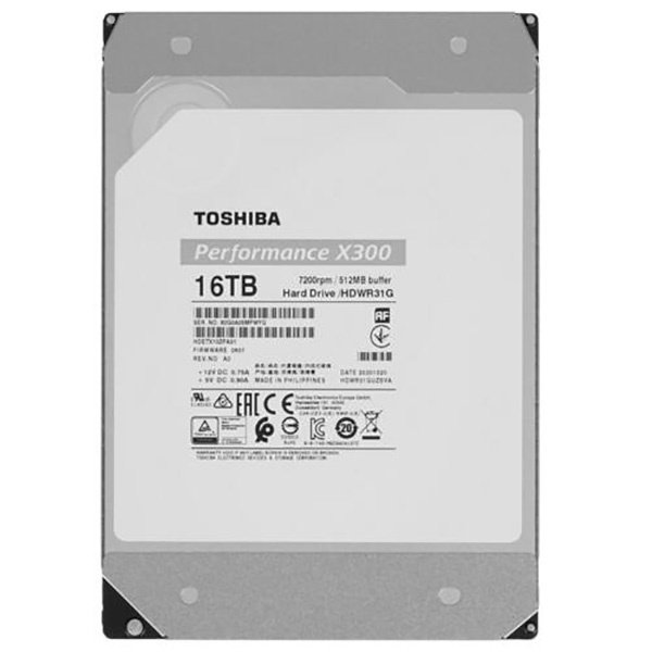 Жесткий диск(HDD) Toshiba 16Tb HDWR31GUZSVA