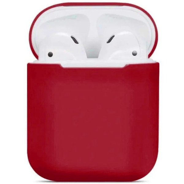 Силиконовый чехол для Apple AirPods 2 TPU Case Бордовый