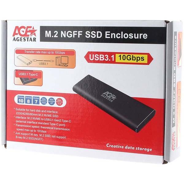 Корпус для HDD SSD Agestar 31UBNV1C GRAY