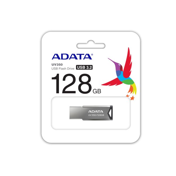 Флешка Adata UV350 USB 3.1 AUV350-128G-RBK 128Gb Серебристая