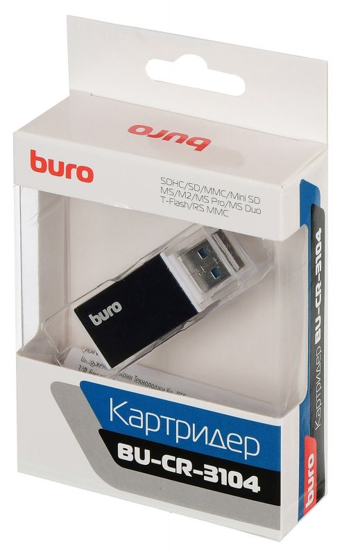 Картридер Buro BU-CR-3104 Черный