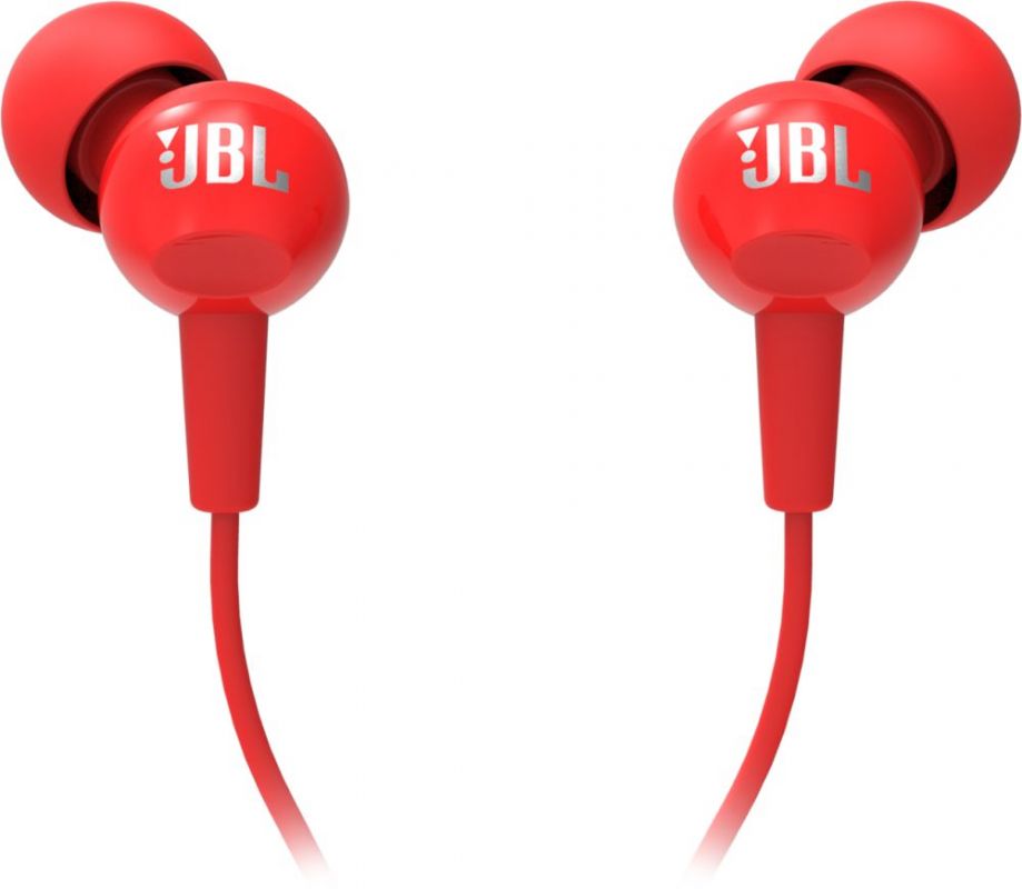 Наушники с микрофоном JBL C100SIU Красные