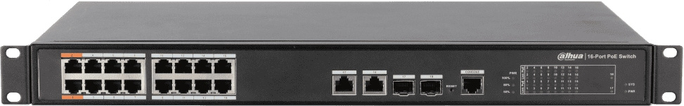 Коммутатор Dahua DH-PFS4218-16ET-240 16x100Mb 2G 16PoE управляемый