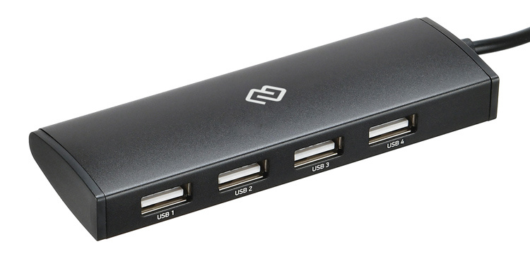 Разветвитель USB Digma HUB-4U2.0-UC-B Черный