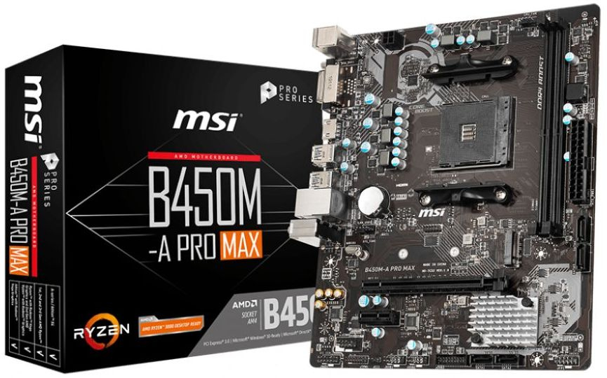 Материнская плата MSI B450M-A PRO MAX Soc-AM4