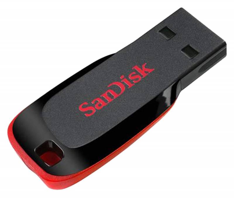 Флеш Диск Sandisk 128Gb Cruzer Blade SDCZ50-128G-B35 USB2.0 черный красный