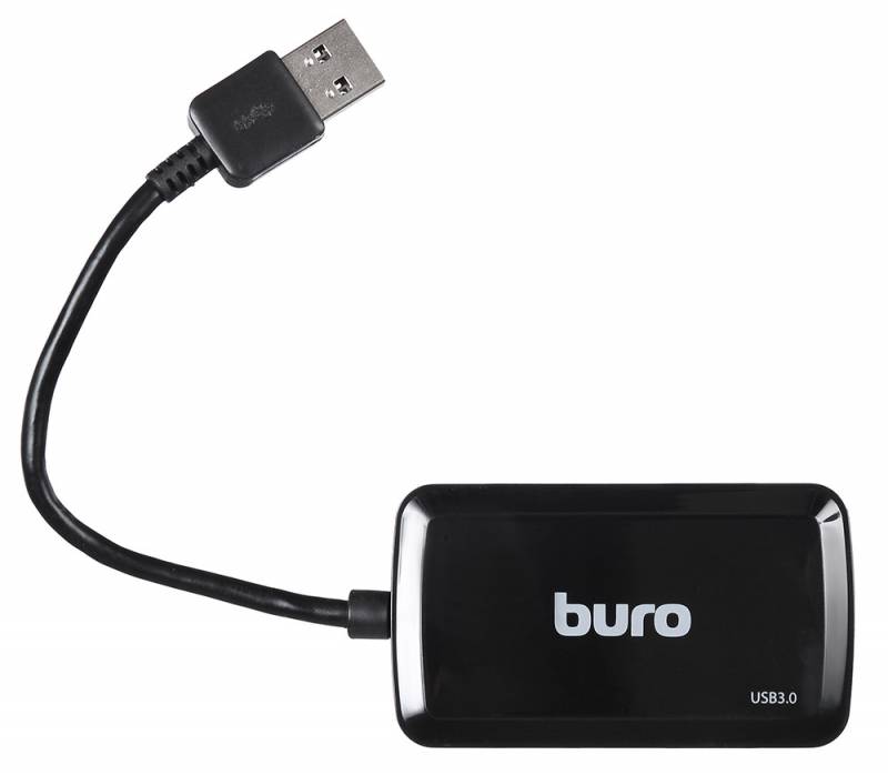 Разветвитель USB Buro BU-HUB4-U3.0-S Черный