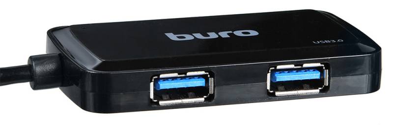 Разветвитель USB Buro BU-HUB4-U3.0-S Черный