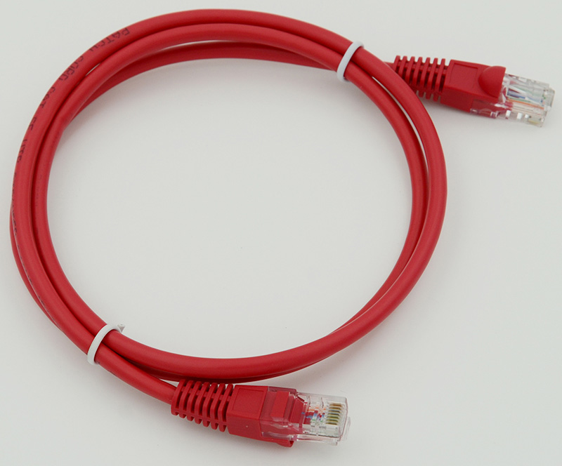 Патч-корд cat5E molded 1м RJ 45 m Красный