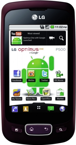 LG P500 Optimus One Red