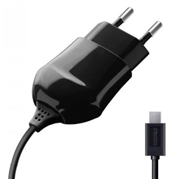 Сетевое зарядное устройство Deppa MicroUSB 1A Black (23120)