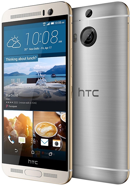 HTC One M9 Plus Gold on silver