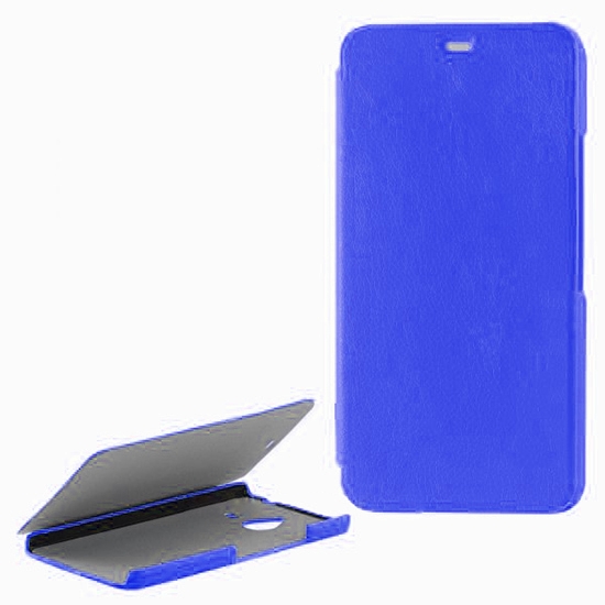 Чехол книжка для Microsoft Lumia 640 XL 3G Dual Sim UpCase Синий боковой