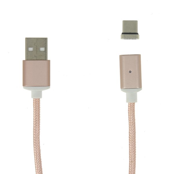 Кабель USB Type-C Red Line магнитный в переплете 1м Розовый