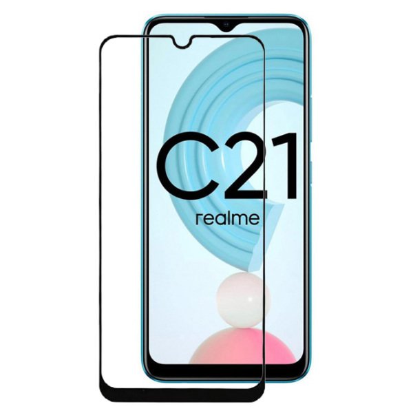 Защитное стекло для Realme C21 Svekla Черное