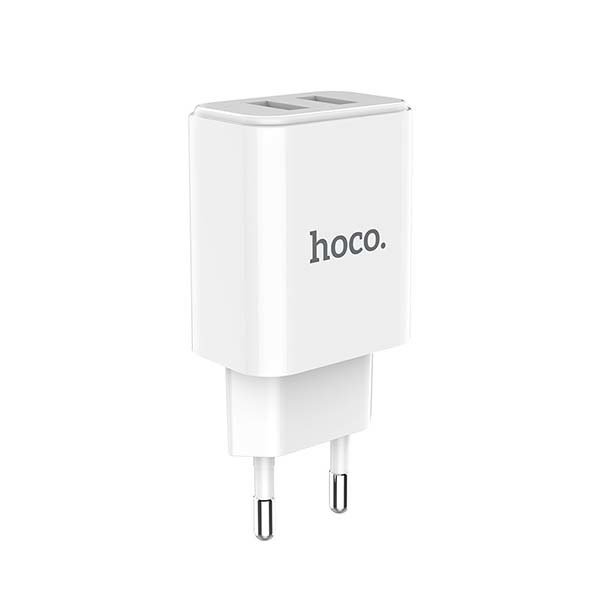 Сетевое зарядное устройство Hoco C62A MicroUSB Белое