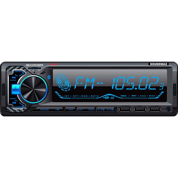 Автомагнитола Soundmax SM-CCR3182FB(ЧЕРНЫЙ)\RGB\NEW Черный