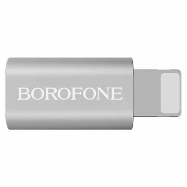 Переходник OTG MicroUSB - Lightning Borofone BV5 Серебряный