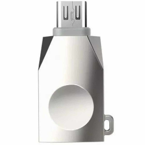 Переходник OTG MicroUSB - USB Hoco UA10 Серебряный