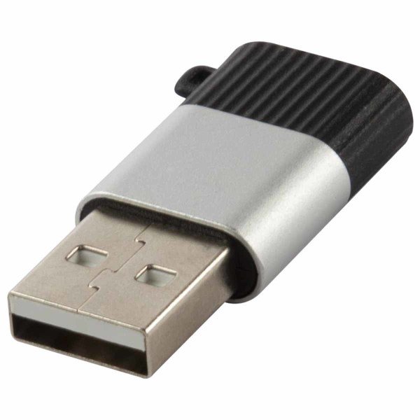 Переходник USB Type-C - USB Red Line Серебряно черный