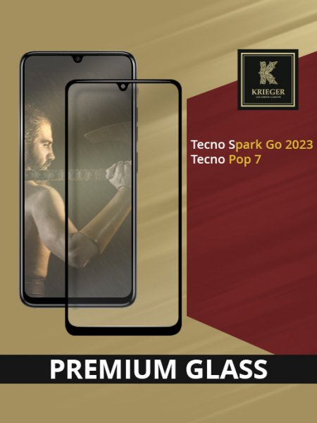 Защитное стекло для Tecno Spark Go 2023 / Tecno Pop 7 Krieger Черное