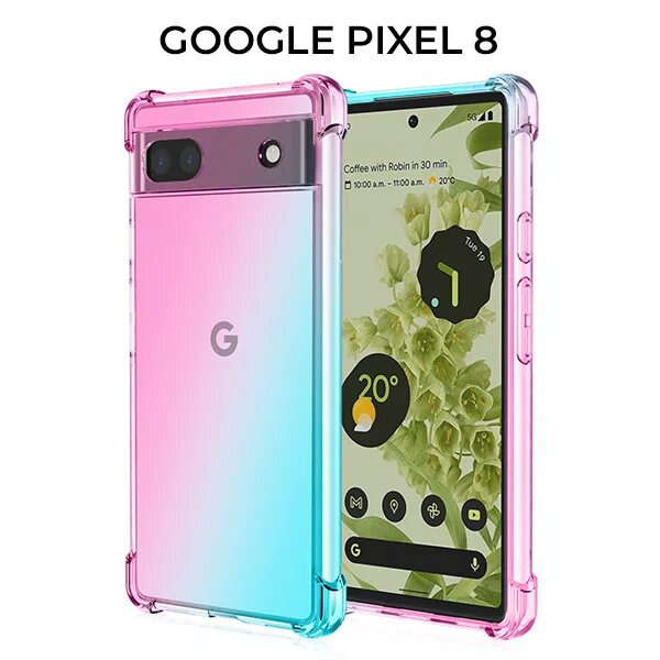 Силиконовый чехол для Google Pixel 8 Krieger Mix 1.5мм противоударный Розово зеленый