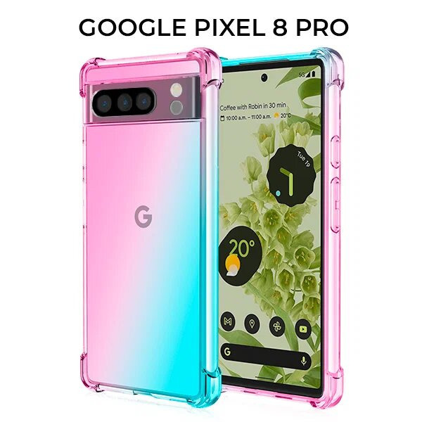 Силиконовый чехол для Google Pixel 8 Pro Krieger Mix 1.5мм противоударный Розово зеленый