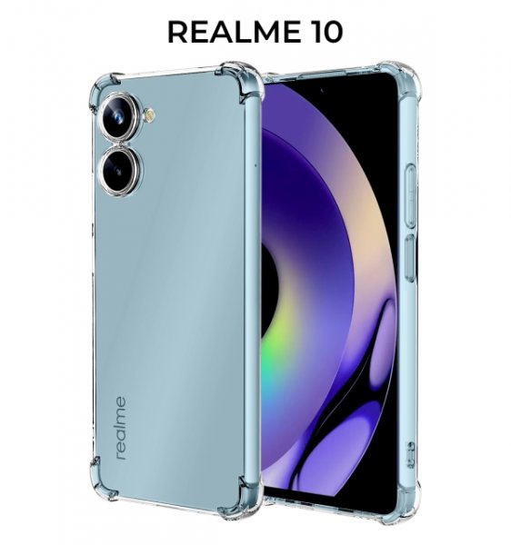 Силиконовый чехол для Realme 10 4G Krieger Mix 1.5мм противоударный Прозрачный