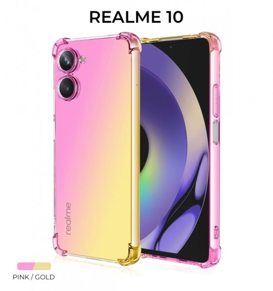 Силиконовый чехол для Realme 10 4G Krieger Mix 1.5мм противоударный Розовоe золото