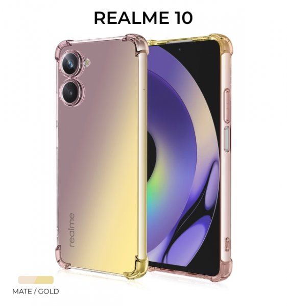 Силиконовый чехол для Realme 10 4G Krieger Mix 1.5мм противоударный Матово золотой