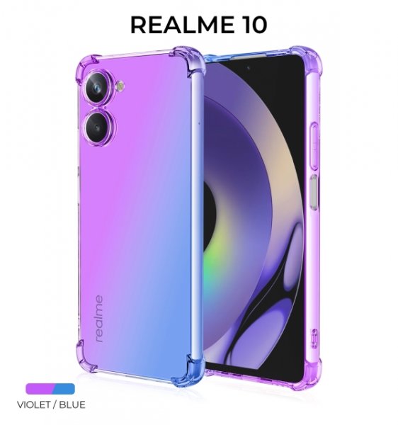 Силиконовый чехол для Realme 10 4G Krieger Mix 1.5мм противоударный Фиолетово синий