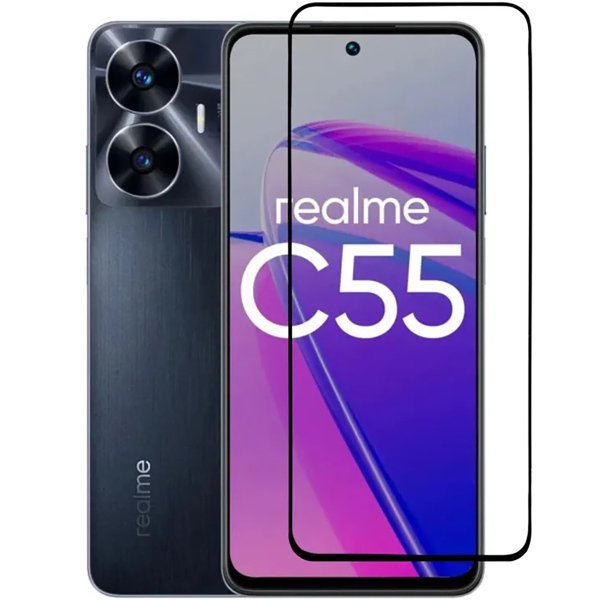 Защитное стекло для Realme C55 / Realme C67 / Realme C67 5G 5D Черный