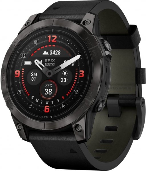 Garmin EPIX 2 Sapphire Black DLC Titanium with Black Band