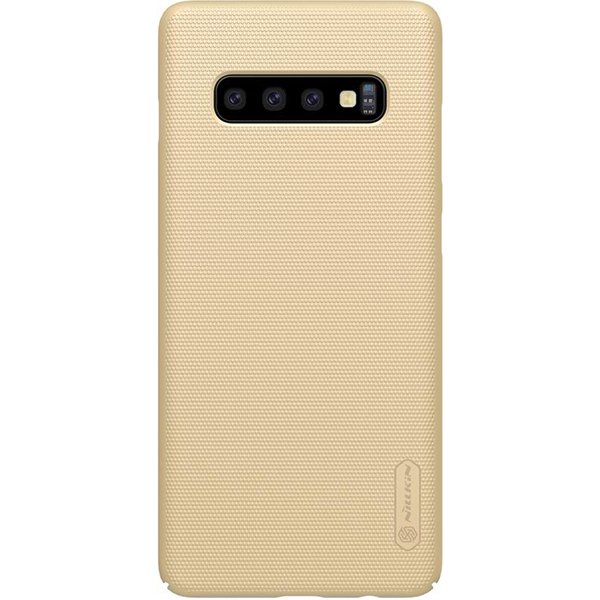 Чехол накладка для Samsung Galaxy S10 Nillkin Super Frosted Shield Золотой