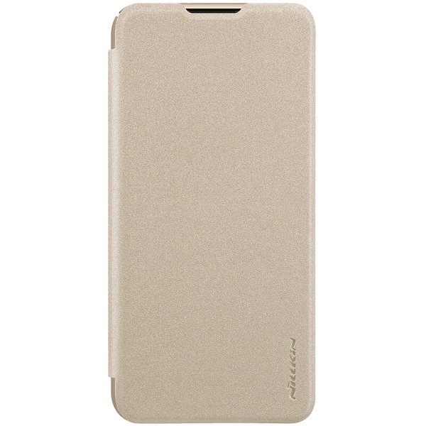 Чехол книжка для Huawei P Smart (2019) Nillkin Sparkle Leather Case Золотой