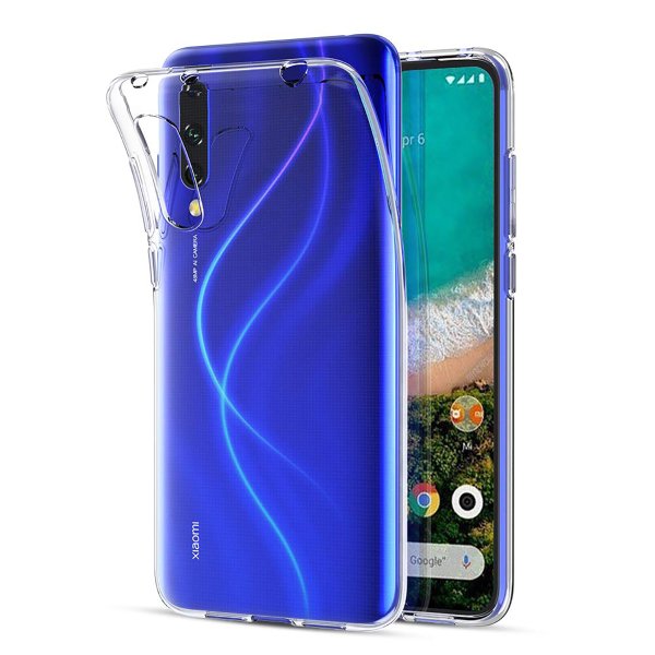 Силиконовый чехол для Xiaomi Mi A3 TPU 1мм Прозрачный глянцевый