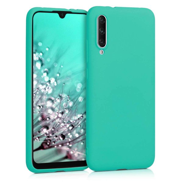 Силиконовый чехол для Xiaomi Mi A3 TPU 1мм Бирюзовый матовый