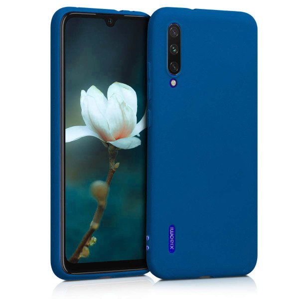 Силиконовый чехол для Xiaomi Mi A3 TPU 1мм Синий матовый