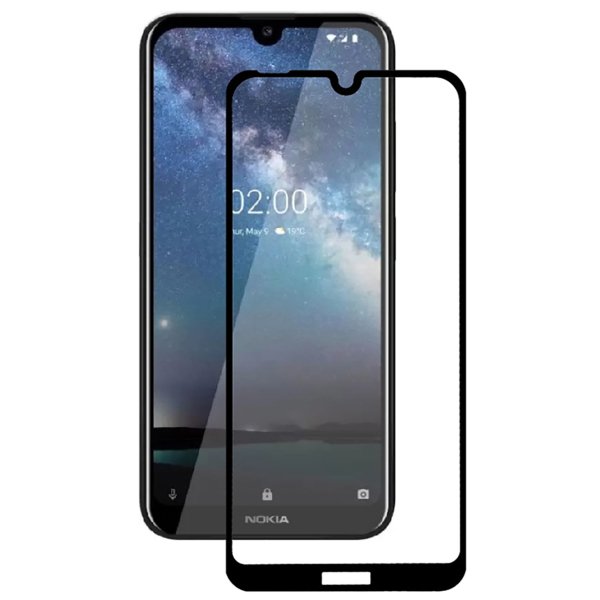 Защитное стекло для Nokia 2.2 Glass Pro Full Screen Черное ТП