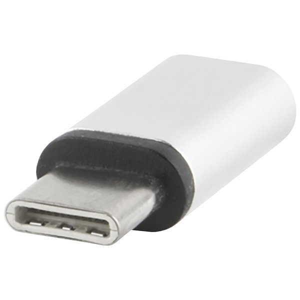 Переходник MicroUSB - USB Type-C Red Line Серебряный